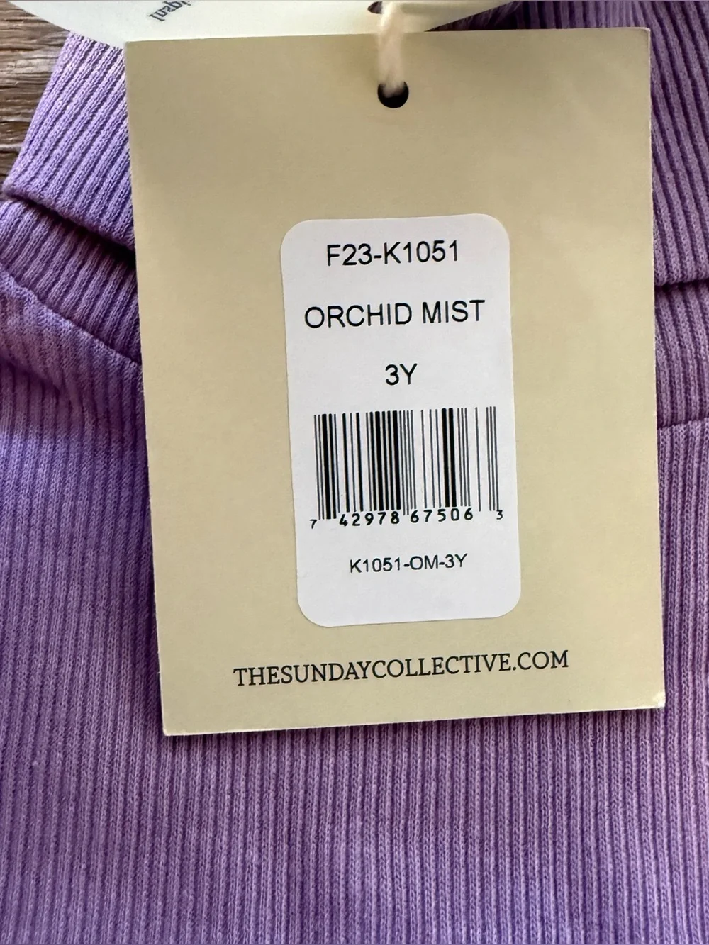 NWT The Sunday Collective Essential Turtleneck in Orchid Mist